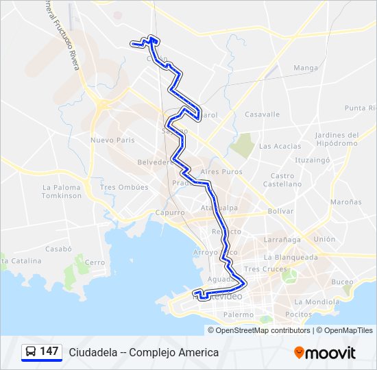 Mapa de 147 de Ómnibus