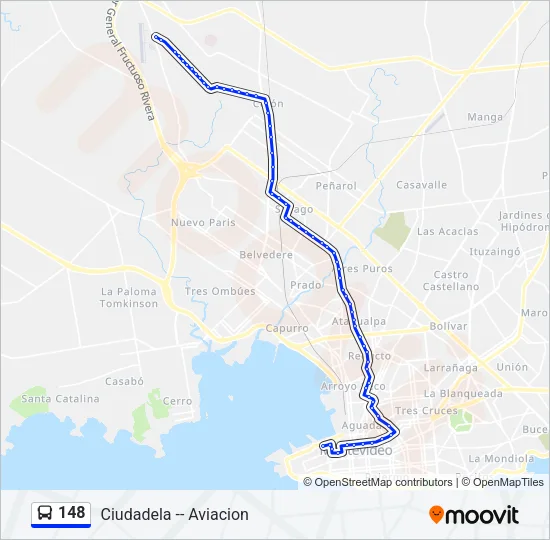 148 Ómnibus Line Map