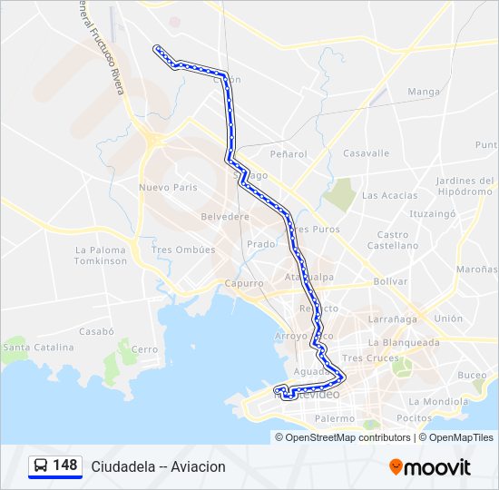 148 Ómnibus Line Map