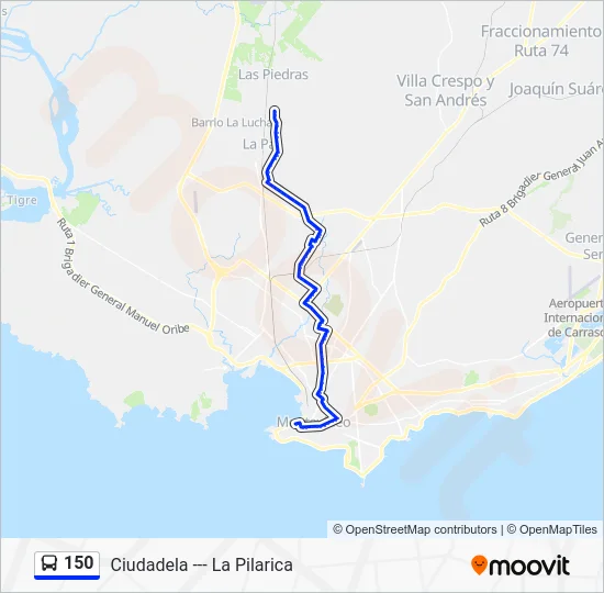 150 Bus Line Map