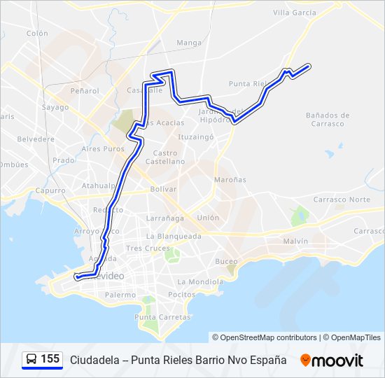 155 Ómnibus Line Map