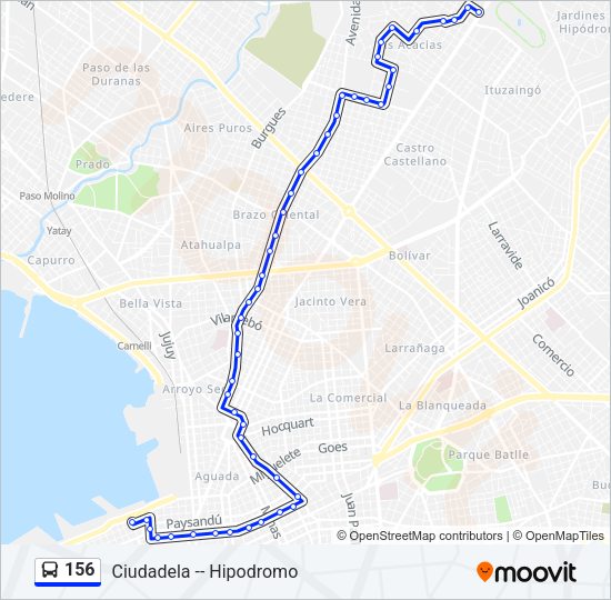 156 Ómnibus Line Map