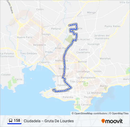 158 Ómnibus Line Map