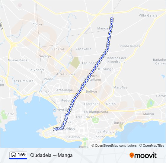 Mapa de 169 de Ómnibus