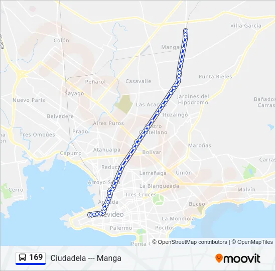 169 Ómnibus Line Map