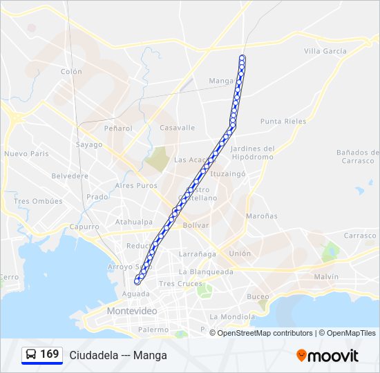 169 Ómnibus Line Map