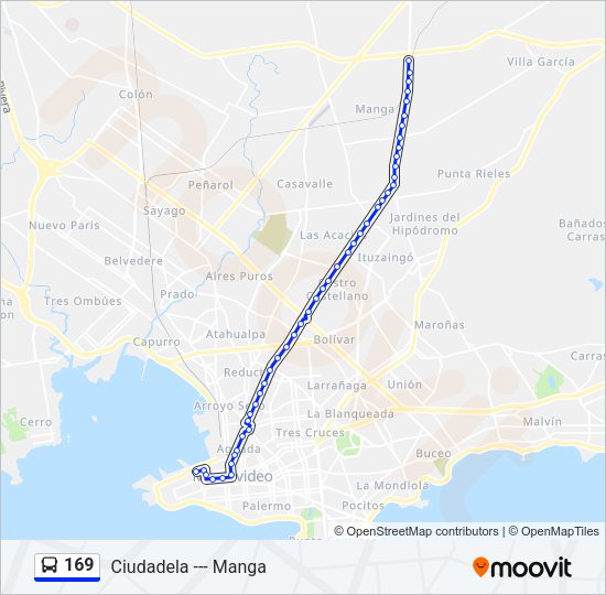 Mapa de 169 de Ómnibus