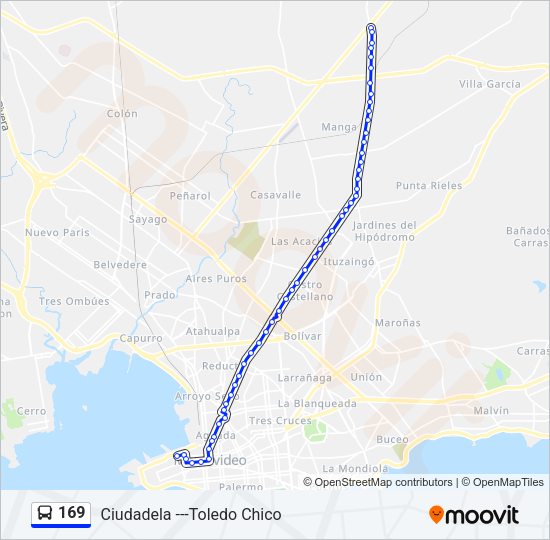 169 Ómnibus Line Map
