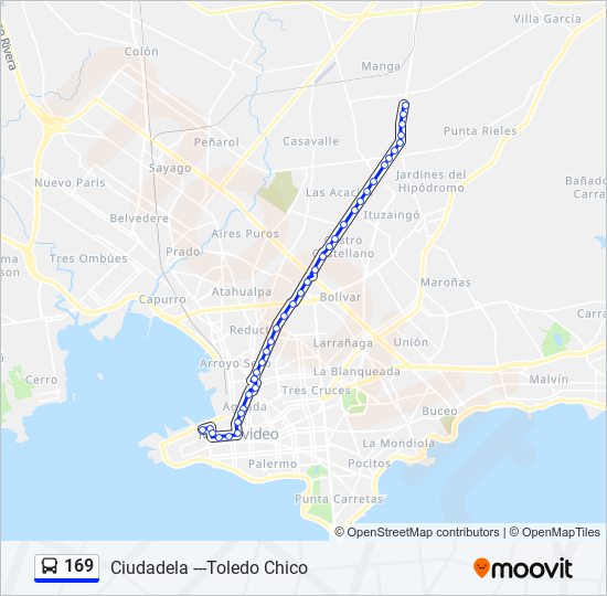 169 Ómnibus Line Map