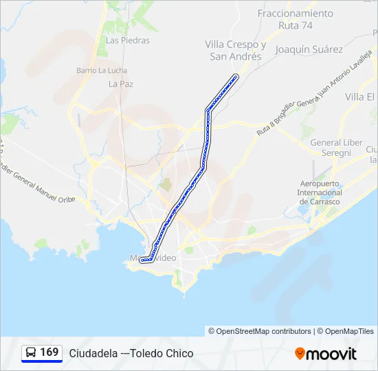 169 Ómnibus Line Map