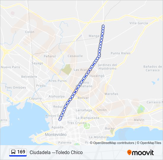 169 Ómnibus Line Map