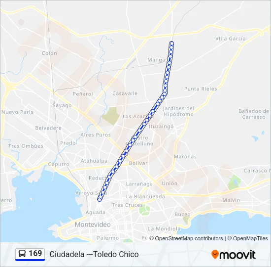 169 Ómnibus Line Map
