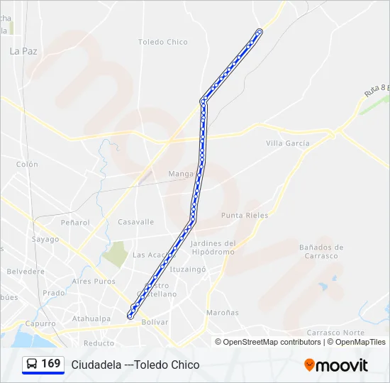 169 Ómnibus Line Map