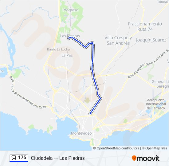 175 Ómnibus Line Map