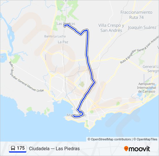 175 Ómnibus Line Map