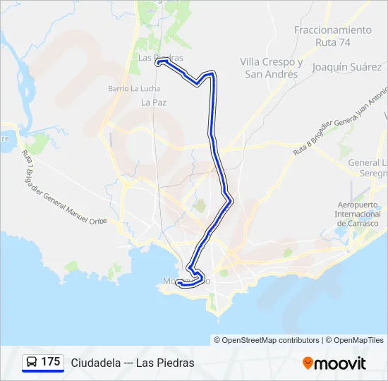 175 Ómnibus Line Map