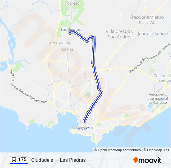 Mapa de 175 de Ómnibus