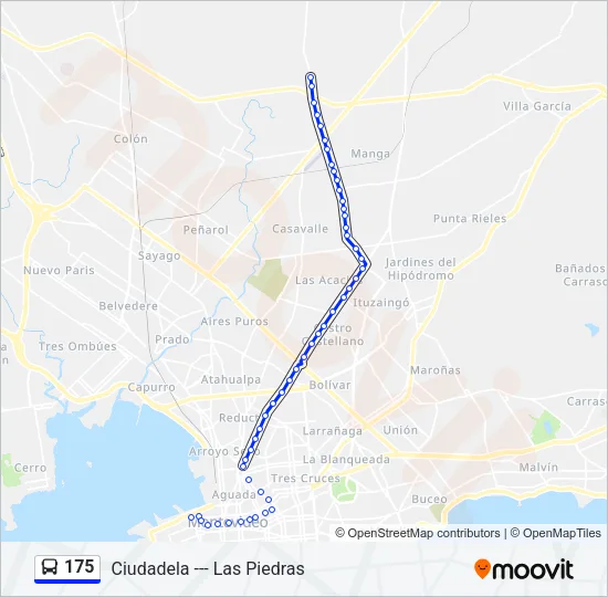 175 Ómnibus Line Map