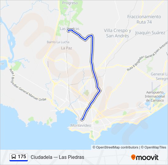 175 Ómnibus Line Map