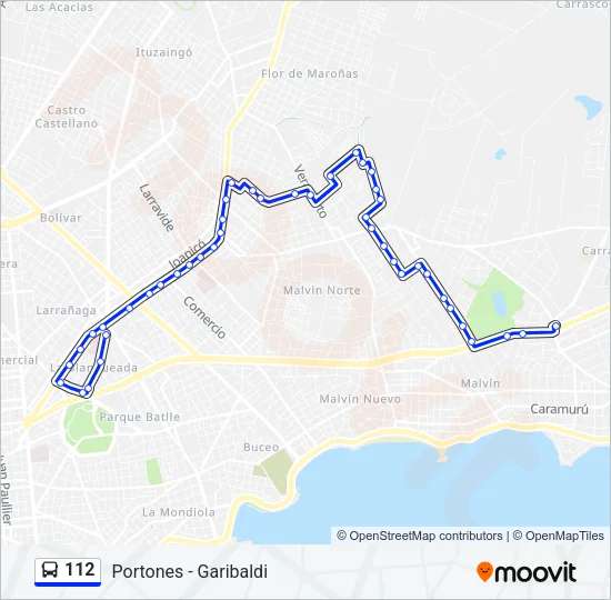 112 Ómnibus Line Map