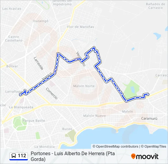 112 Bus Line Map