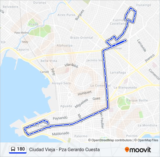 Mapa de 180 de Ómnibus