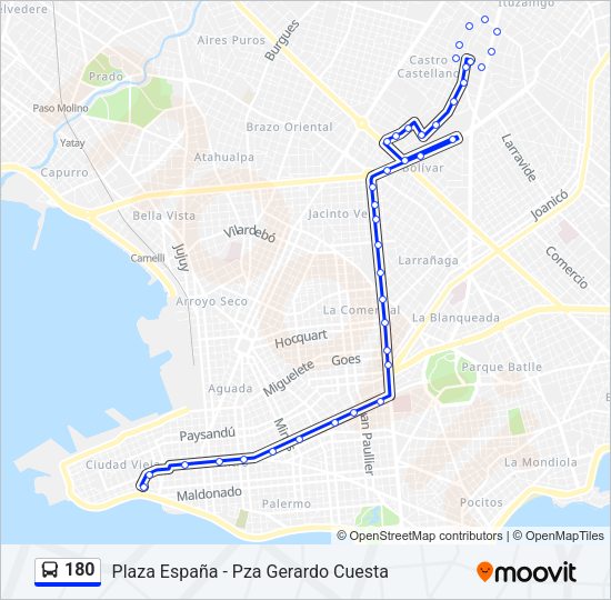 Mapa de 180 de Ómnibus