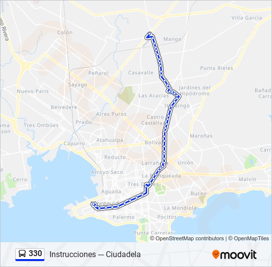 Mapa de 330 de Ómnibus