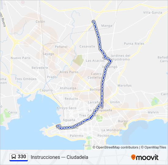 330 Ómnibus Line Map