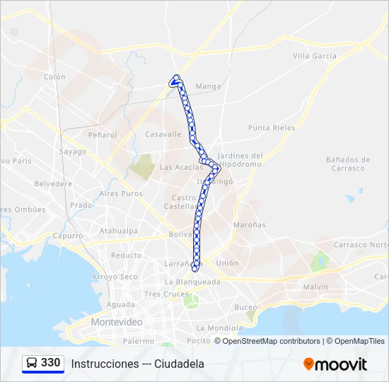 330 Ómnibus Line Map