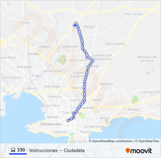 330 Ómnibus Line Map