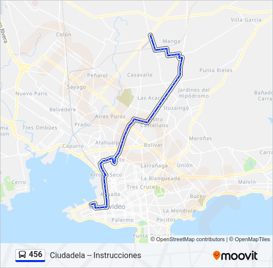 Mapa de 456 de Ómnibus