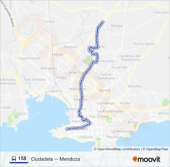 158 Ómnibus Line Map