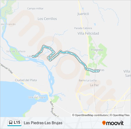 Mapa de L15 de Ómnibus