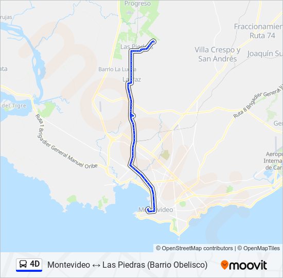 4D ómnibus Line Map