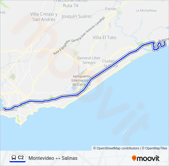 C2 Ómnibus Line Map
