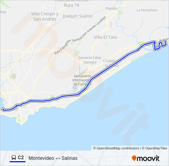 C2 Ómnibus Line Map
