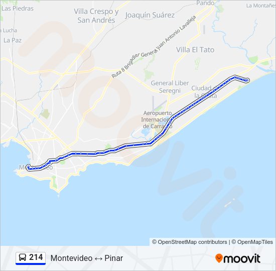 Mapa de 214 de Ómnibus