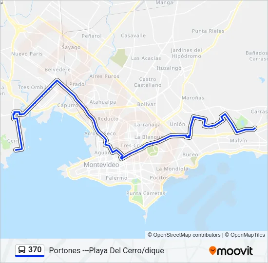 370 Ómnibus Line Map