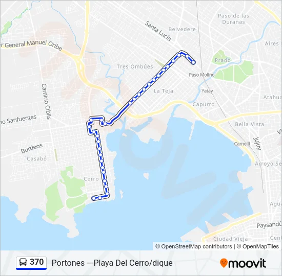 370 Ómnibus Line Map