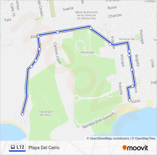 L12 Bus Line Map