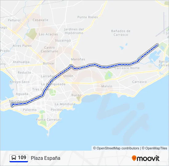 109 Bus Line Map