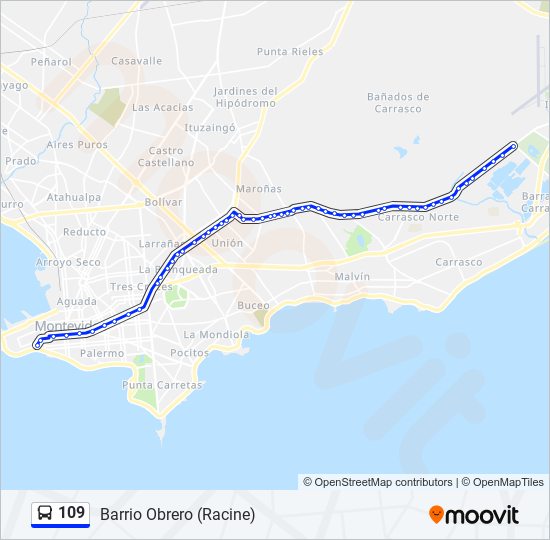 Mapa de 109 de Ómnibus