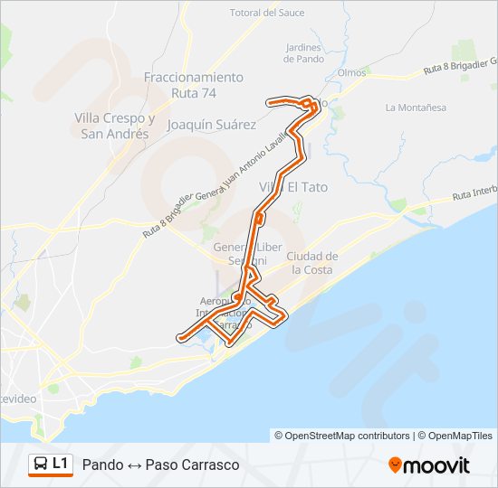 Mapa de L1 de Ómnibus