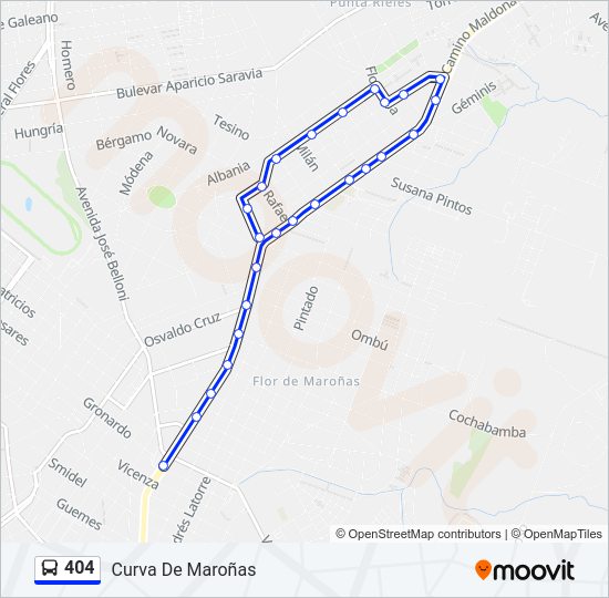 Mapa de 404 de Ómnibus