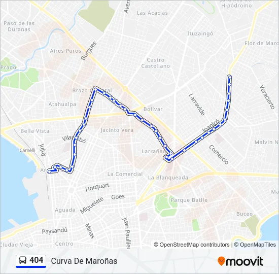 404 Ómnibus Line Map