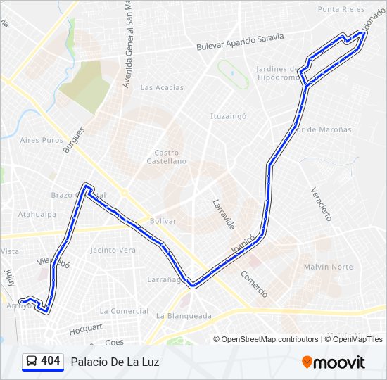 404 Ómnibus Line Map