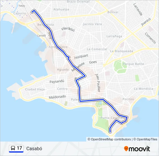 17 Ómnibus Line Map