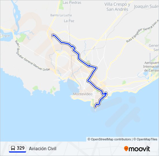 329 Ómnibus Line Map