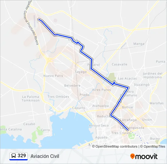 329 Ómnibus Line Map